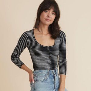 NWT Marine Layer Lexi Rib Henley Size M